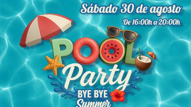 La piscina El Cerro acogerá la ‘Pool Party Bye Bye Summer’ el sábado 30 de agosto en Coslada