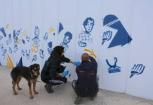 Coslada participa del proyecto ‘España en libertad, 50 años’ realizando un mural colaborativo