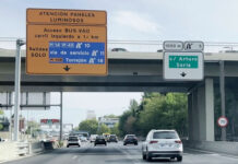 El nuevo carril Bus-VAO de la A-2 comienza su fase de pruebas por las tardes