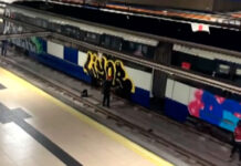 Detenidos cinco grafiteros por realizar pintadas en el Metro de Coslada