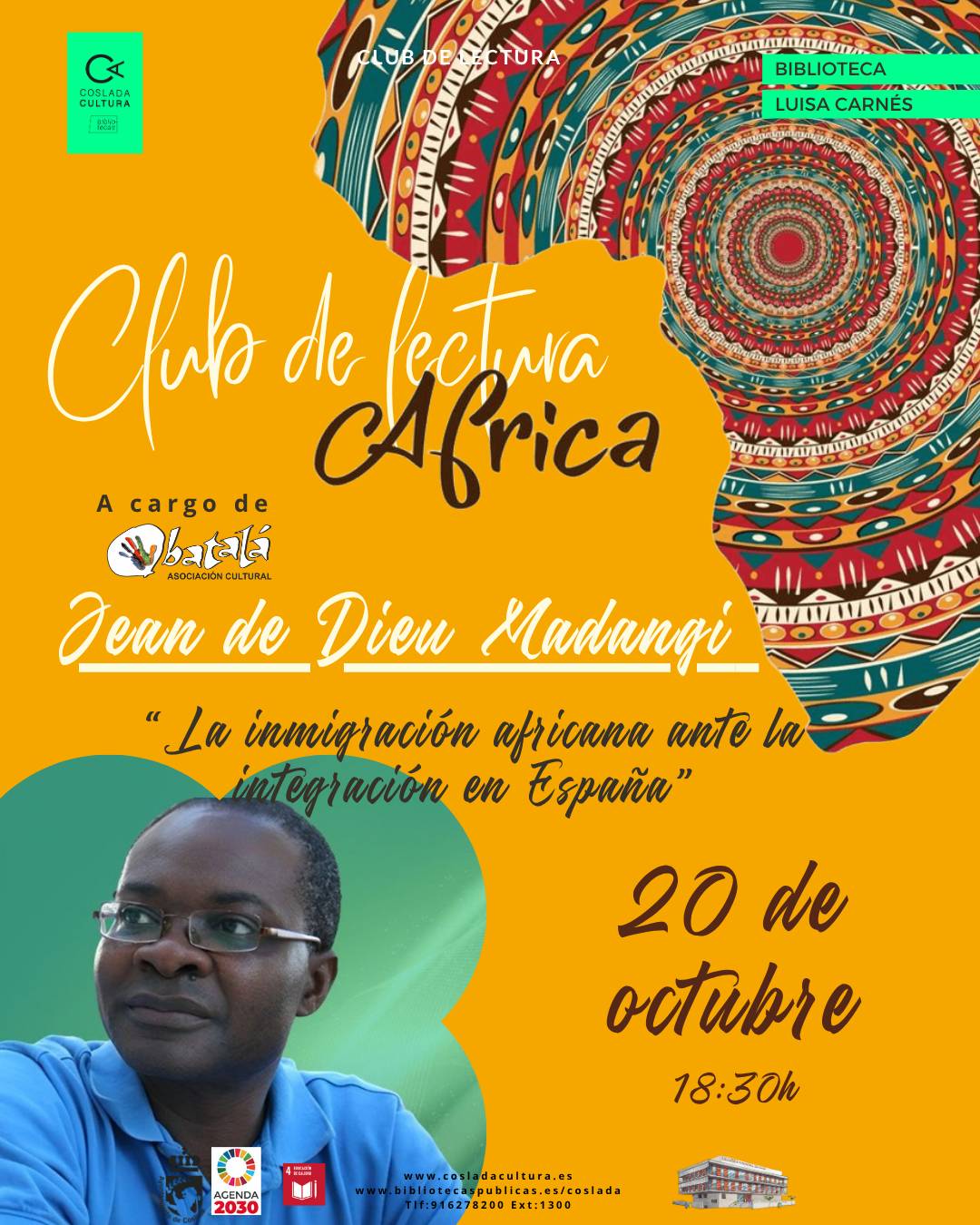 Coslada estrena el primer Club de Lectura dedicado a África en la Biblioteca Luisa Carnés