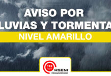 Alerta amarilla por lluvias y tormentas en Coslada